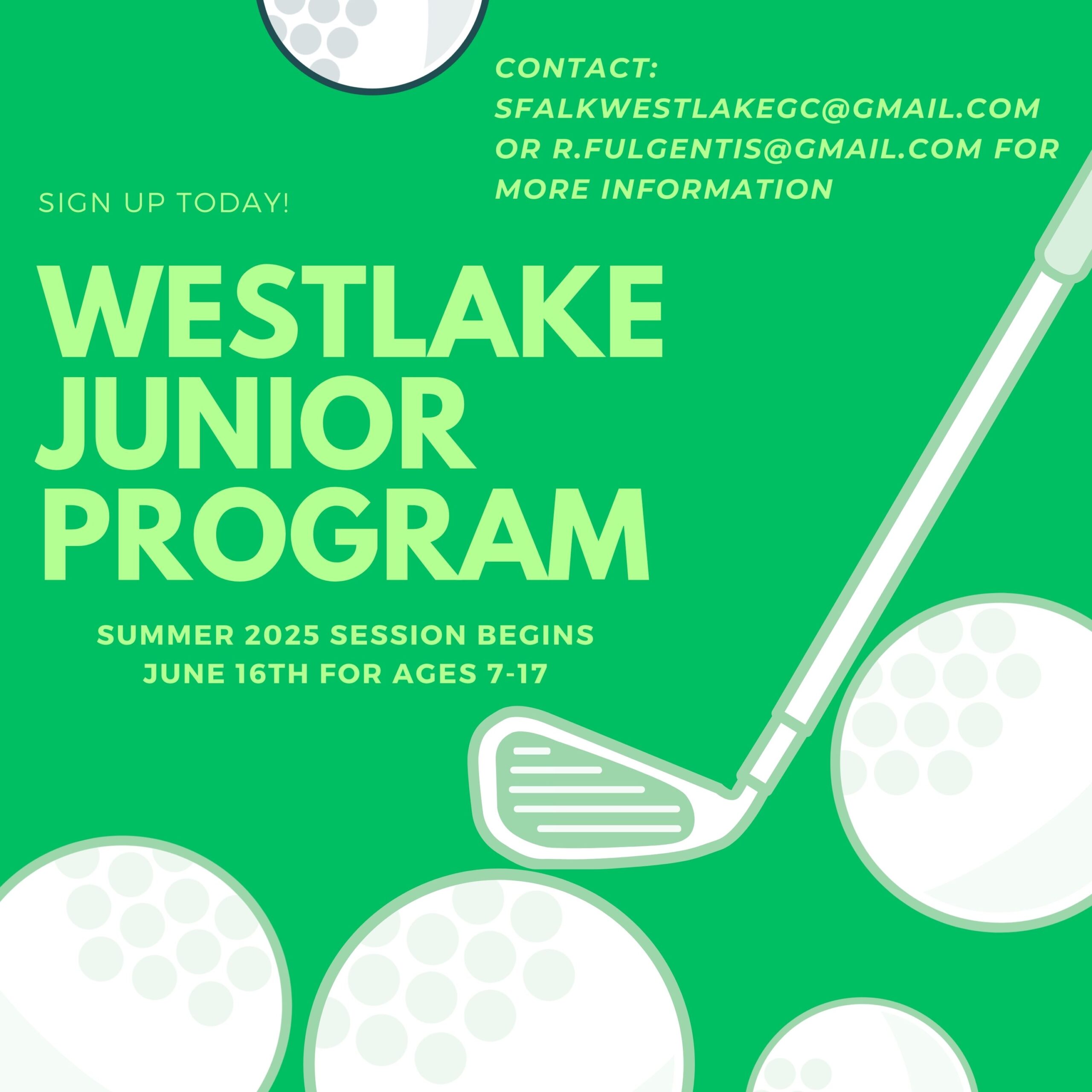 Westlake GC Junior PRogram-Summer